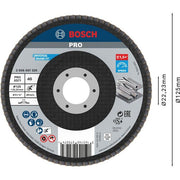 Bosch - Trenn-/Schleifscheibe PRO X571 2608607326 Fächerschleifscheibe