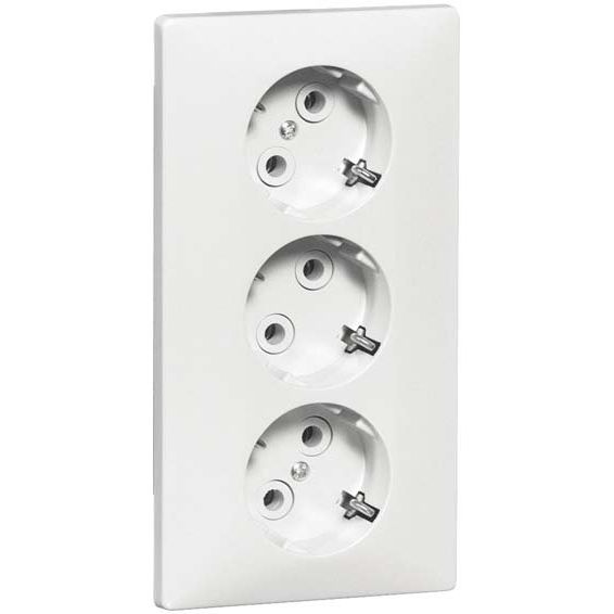 Peha - Schalter-/Steckdosenkombination SCHUKO-Steckdose D 6313 3-fach ws16A 250V 2