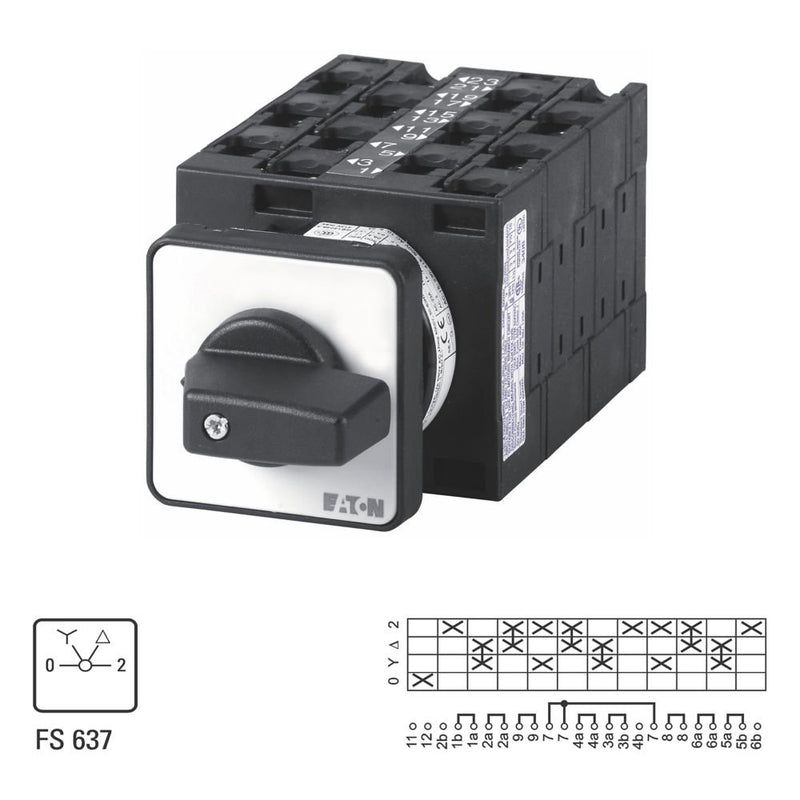 Eaton - Lastschalter Polumschalter T3 32A T3-6-104/E Aufbau rastend