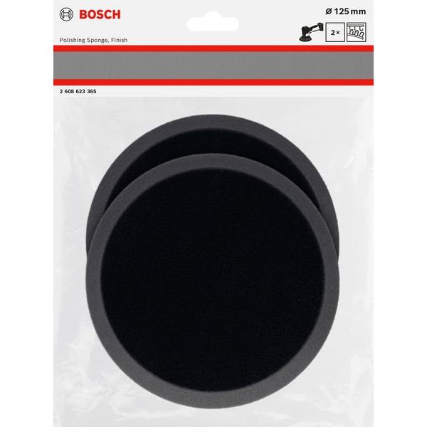 Bosch - Systemzubehör für Schleifen/Polieren (Akku/elektrisch/Druckluft) Polierschwamm, 125 2608623365(VE2) mm, Finish, 2 Stk