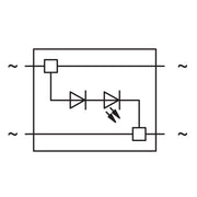 WAGO - Bauelementestecker 280-803/281-415 2-polig,LED rot,grau − 50 Stück