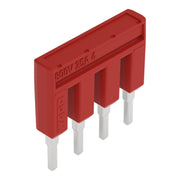 WAGO - Querverbinder/Brücker für Reihenklemme Brücker 4-fach 2002-404/000-005 isoliert,rot − 25 Stück