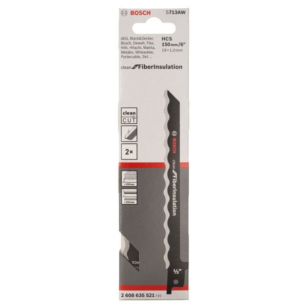 Bosch - Säbelsägeblatt S 713 AW, 2608635521 Clean for Fibre