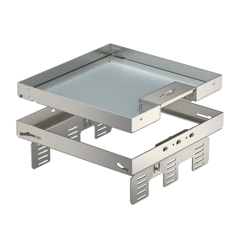 OBO Bettermann - Nivellierbare Kassette für Kanaleinbau, Doppel- und Hohlboden Kassette quadratisch RKSN2 UZD3 9VS20 243x243mm
