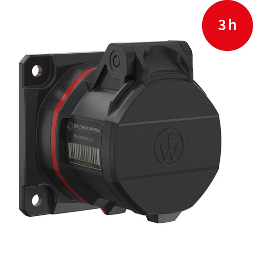 Walther Werke - CEE-Anbausteckdose (IEC 60309) CEE NEO Anbaudose FW410403CC gerade 16A 4P 3h − 10 Stück