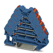 Phoenix Contact - Durchgangs-Reihenklemme Rangierverteiler PTRV 4 BU/RD − 10 Stück
