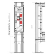 GSAB Elektrotechnik - Anschlussschrank Poller 36P1700KLSL00Sy6332 HxD: 1811x360