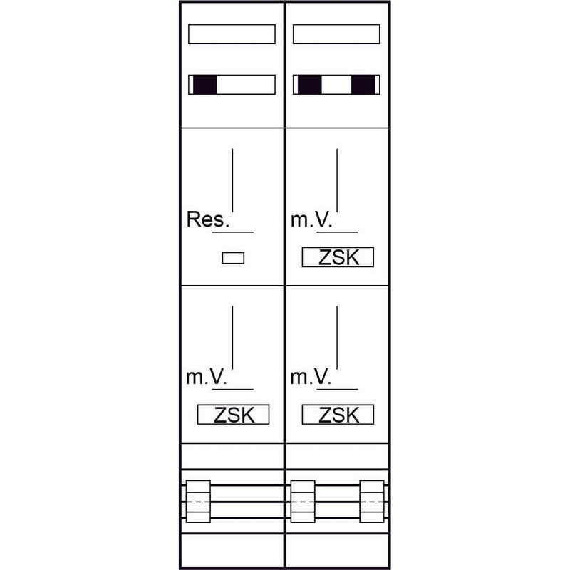 ABN - Zählerfeld Zählerplatz Z29131L 3Pkt. 3Z 1R SaS