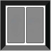 Issendorff - Bussystem-Tastsensor Glas-Tastenfeld rahmenlos LCN - GTS2B schwarz m. 2 Tasten − 1 Stück