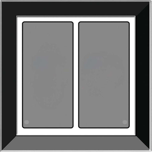 Issendorff - Bussystem-Tastsensor Glas-Tastenfeld rahmenlos LCN - GTS2B schwarz m. 2 Tasten − 1 Stück