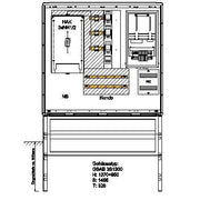 GSAB Elektrotechnik - Zähler-Leergehäuse Wandlermessung 22.W250.001-HAK2 RWE 250A