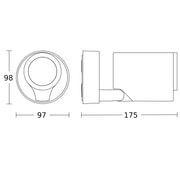 Steinel - Downlight/Strahler/Flutlicht LED-Strahler ohne Sensor Spot ONE ANT 3000K 175 x 97 x 98 mm