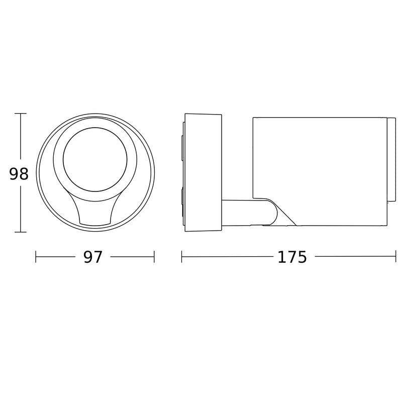 Steinel - Downlight/Strahler/Flutlicht LED-Strahler ohne Sensor Spot ONE ANT 3000K 175 x 97 x 98 mm