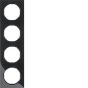 Berker - Abdeckrahmen Rahmen sw/gl 10142245 4fach