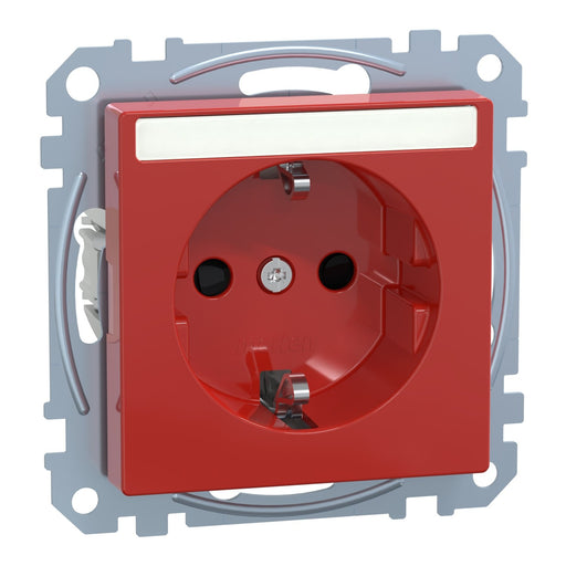 Merten - Steckdose SCHUKO-Steckdose rrt MEG2302-0306 mit Schriftfeld