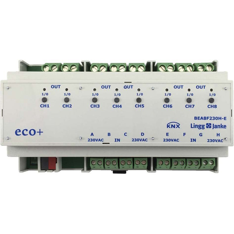 Lingg&Janke - Bussystem-Kombi I/O Gerät Binär-Ein/-Ausgang eco+ BEA8F230H-E 8-fach 230VAC/DC 16A