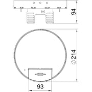 OBO Bettermann - Nivellierbare Kassette für Kanaleinbau, Doppel- und Hohlboden Kassette rund RKSRN2UZD3R4VS25 D=215mm