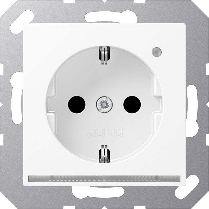 Jung - Steckdose SCHUKO Steckdose A 1520-O WWM LNW mit LED-Licht
