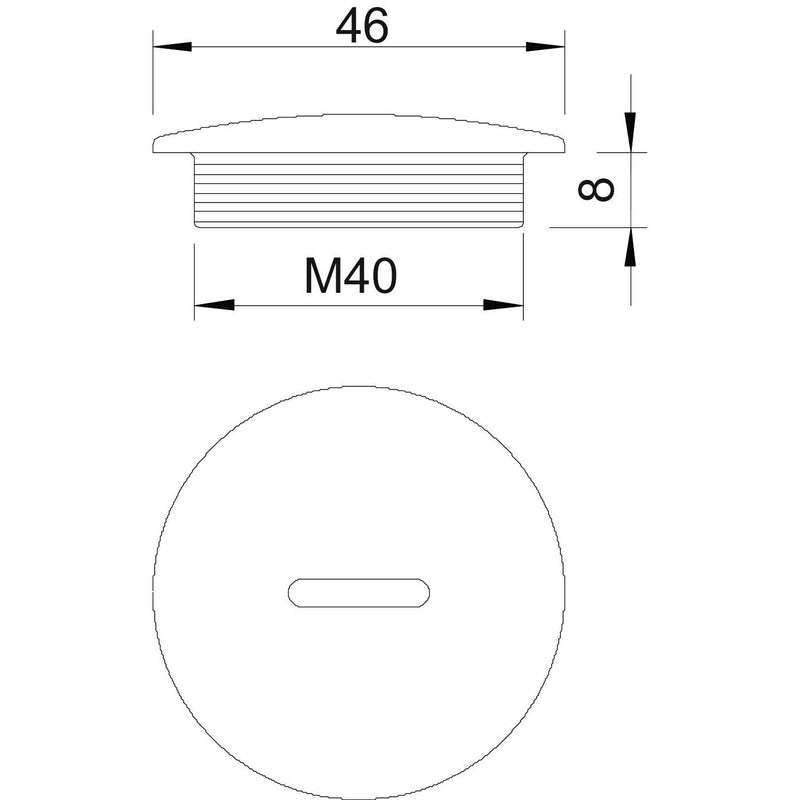 OBO Bettermann - Verschlussschraube Verschlußschraube 108 M40 PS Iso,lgr