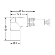 WAGO - Konfektioniertes Sensor-Aktor-Kabel Verbindungskabel 14-polig 756-3206/140-150 Länge 15m,schwarz − 1 Stück