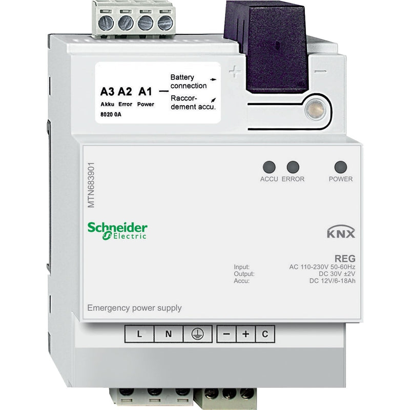 Schneider Electric - Bussystem-Spannungsversorgung Notstromversorgung REG MTN683901 lichtgrau