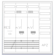 ABN - Zähler-Komplettschrank Zählerschrank S47ZA521 3Pkt 2Z 1R 1V 1APZ