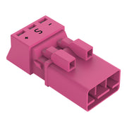 WAGO - Steckverbinder für steckbare Gebäudeinstallation Stecker 3-polig 890-293/082-000 pink − 50 Stück
