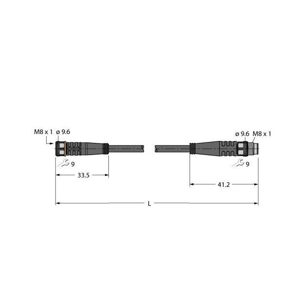 Turck - Konfektioniertes Sensor-Aktor-Kabel Aktuator- u. Sensorleitung PKG4M-6-PSG4M/TXG PUR