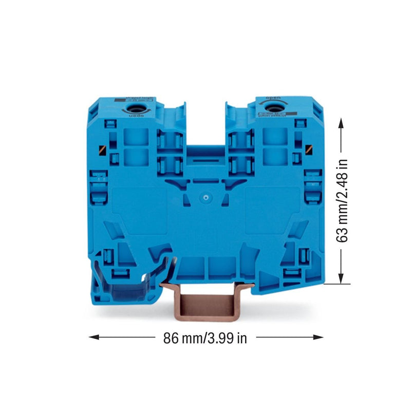 WAGO - Durchgangs-Reihenklemme Durchgangsklemme 285-134 6-35qmm blau