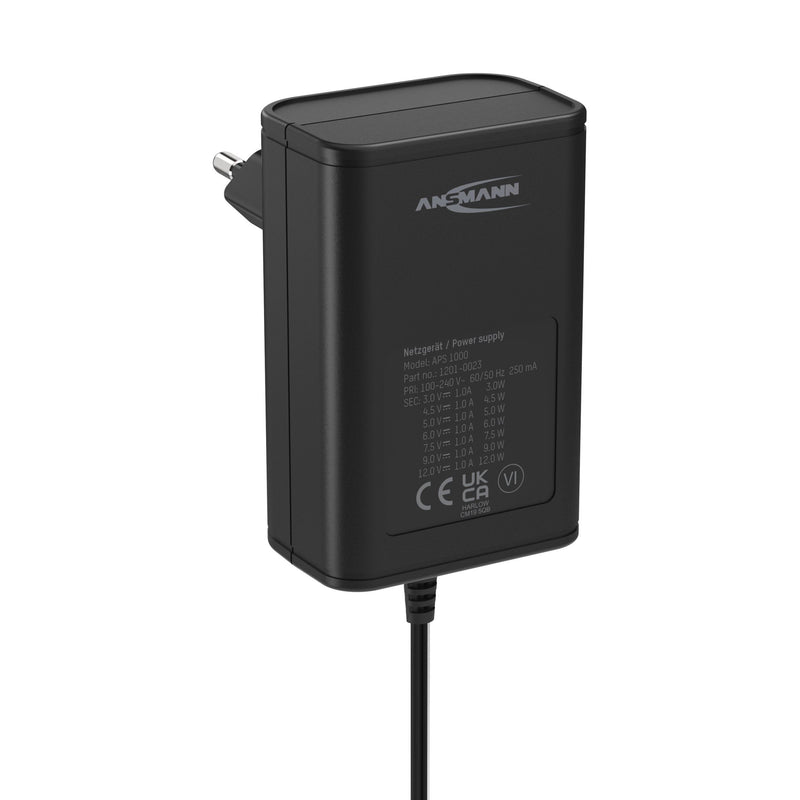 Ansmann - Netzgerät für Unterhaltungselektronik universal-Netzteil APS 1000 3-12VDC,max.1000mA