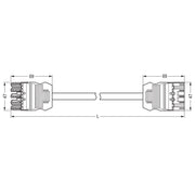 WAGO GmbH & Co. KG - Konfektionierte Leitung für steckbare Gebäudeinstallation konfekt. Verbindungssltg. 771-9585/076-501 B2ca,BuchseSteck.,bl