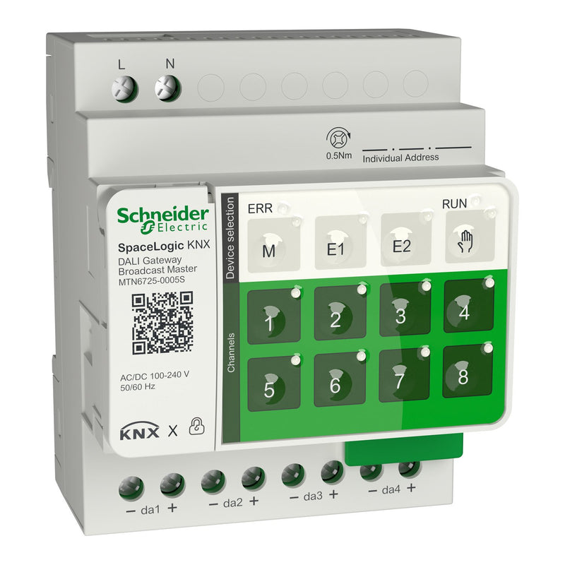 Schneider Electric - Bussystem-Systemschnittstelle/Medien-Gateway SpaceLogic KNX DALI MTN6725-0005S Broadcast Master