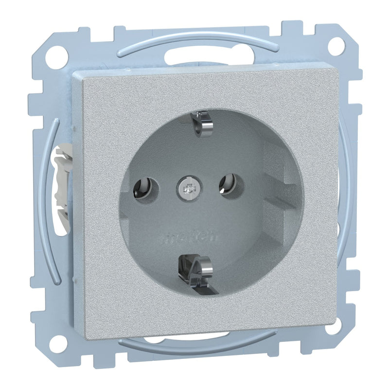 Merten - Steckdose SCHUKO-Steckdose alu MEG2301-0460 mit Steckklemme