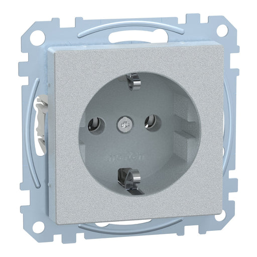 Merten - Steckdose SCHUKO-Steckdose alu MEG2301-0460 mit Steckklemme