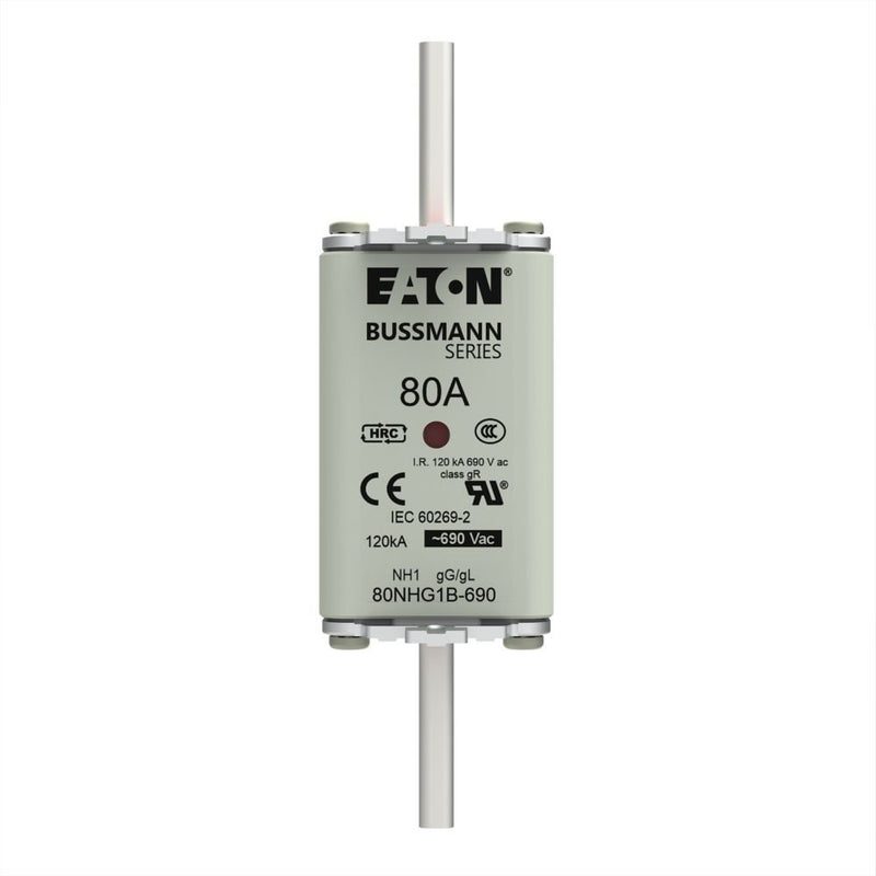 Eaton - Messersicherung Sicherungseinsatz Nieders. 80NHG1B-690 80A AC 690V 120kA − 3 Stück