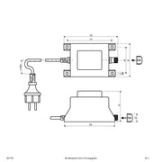 EVN Lichttechnik - Trafo für NV-Lichtsystem/NV-Halogenlampe Trafo ABT 105 105W IP44