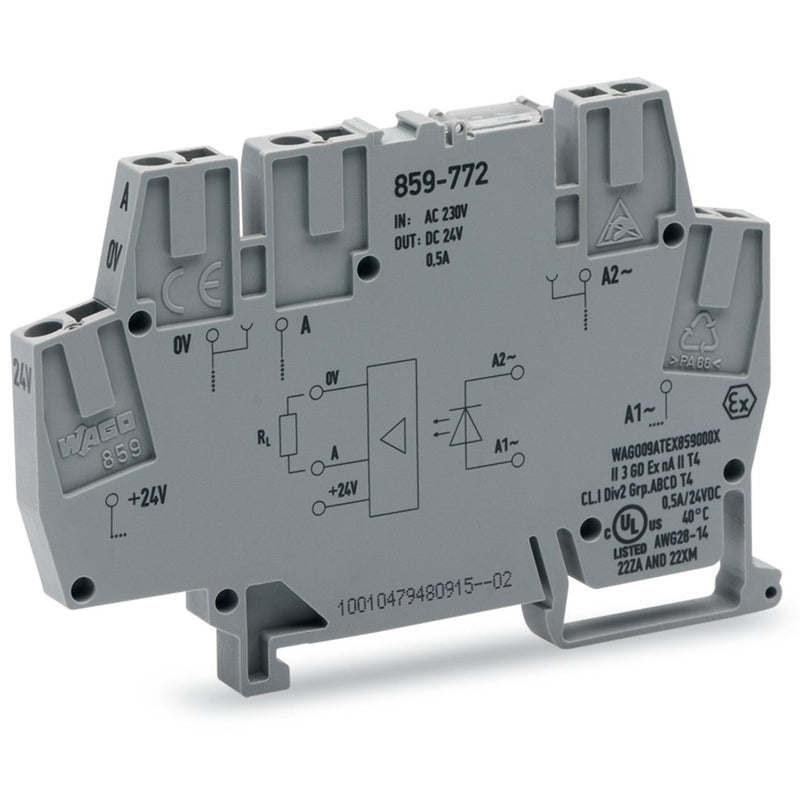 WAGO - Optokoppler Optokoppler-Klemme 859-772 230VAC/24VDC/0,5A