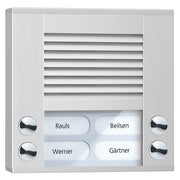 TCS Tür Control - Türstation für Türkommunikation Audioaußenstation 2-reihig PES04-EN/04 4 Tasten AP silber