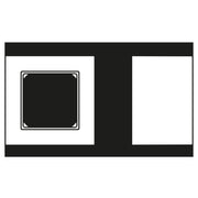 Jung - Abdeckrahmen Rahmen 28 mm A 5581 HBF WW waage/senkrecht