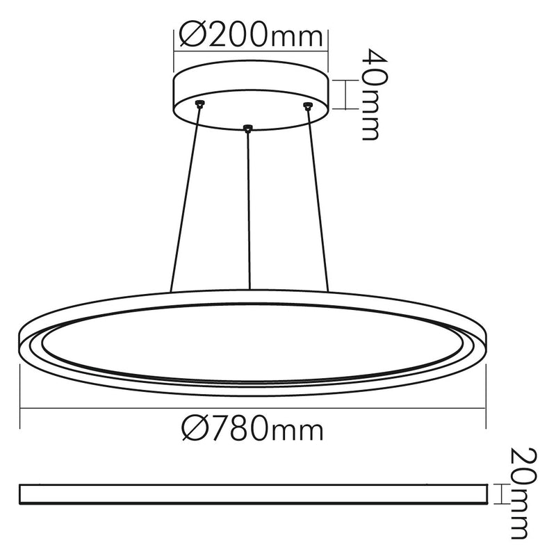 Nobile - Pendelleuchte LED Pendel-Panel 1577811011