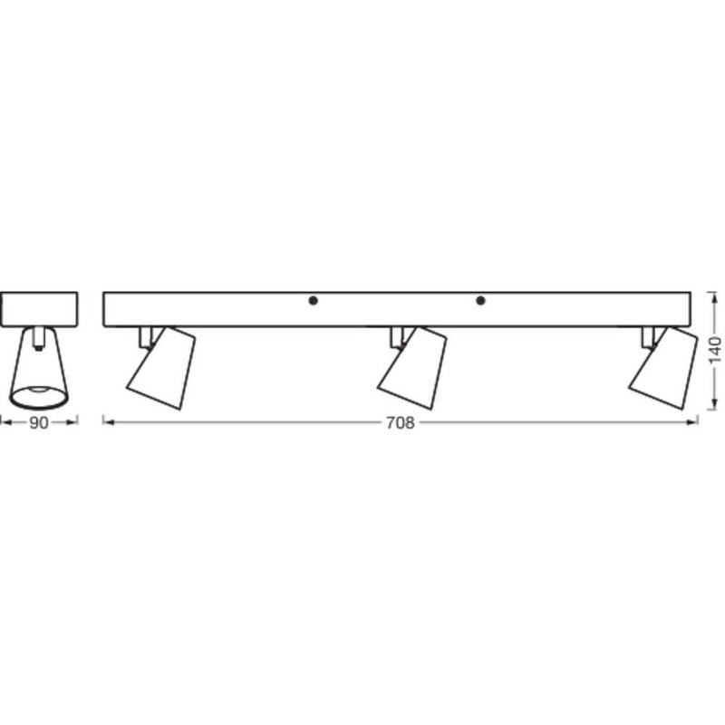 Ledvance - Decken-/Wandleuchte LED-Spotstrahler Decor #4058075828346 3 Spots, CCT,  weiß
