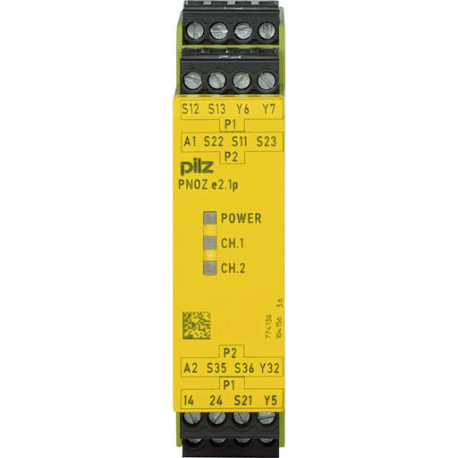 Pilz - Zweihandschaltgerät Zweihandsicherheitsrelais PNOZ e2.1p #774136 24VDC 2so