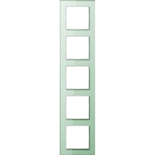 Jung - Abdeckrahmen Glasrahmen 5-fach mt/ws AC 585 GL WMT waage/senkrecht