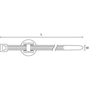 HellermannTyton - Kabelbinder Befestigungsbinder 156-00235(1000) grau − 1000 Stück
