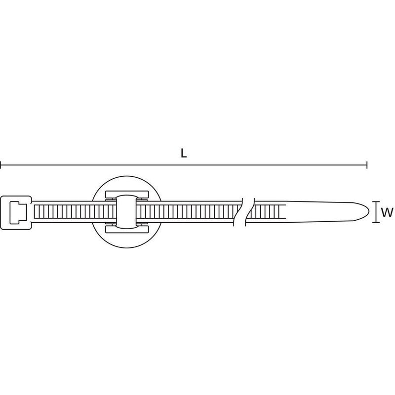 HellermannTyton - Kabelbinder Befestigungsbinder 156-00235(1000) grau − 1000 Stück