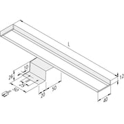 Hera - Decken-/Wandleuchte LED-Leuchte 61001640302 1200mm ww alu-elox