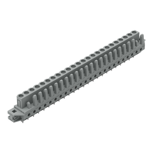 WAGO - Leiterplattensteckverbinder THT-Federleiste gerade 232-154/031-000 Rastermaß 5mm,grau − 10 Stück