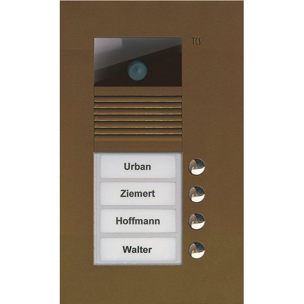 TCS Tür Control - Türstation für Türkommunikation Video color Außenstation V AVU14040-0012 PUK 4 Tasten 1-spalt