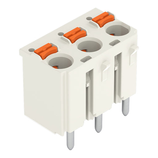 WAGO - Leiterplattensteckverbinder 1-Leiter-THT-Federleiste 2092-3173 CAGE CLAMP,lichtgrau − 100 Stück
