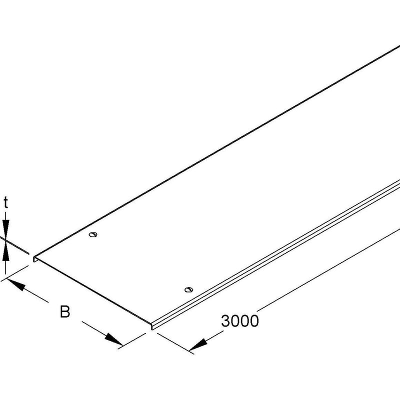 Niedax - Deckel für Kabeltragsystem Kabelrinnendeckel RDVS 550 − 3 Meter